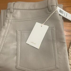 Wilfred Taupe Women's Vegan Leather Pants
